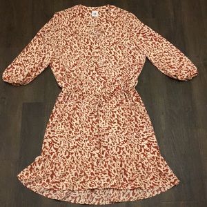 CAbi Leopard Print Dress Size S color Orange spice